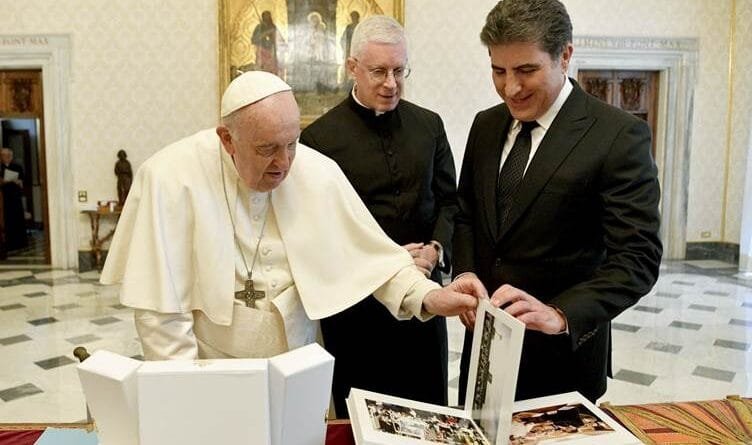 Nêçîrvan Barzanî hêviya başbûnê ji Papa re xwest