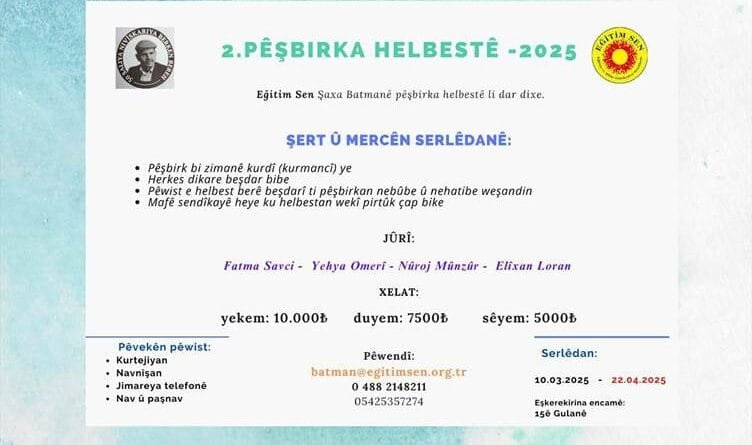 Şaxa Egitim-Senê ya Êlihê pêşbirka helbestan li...