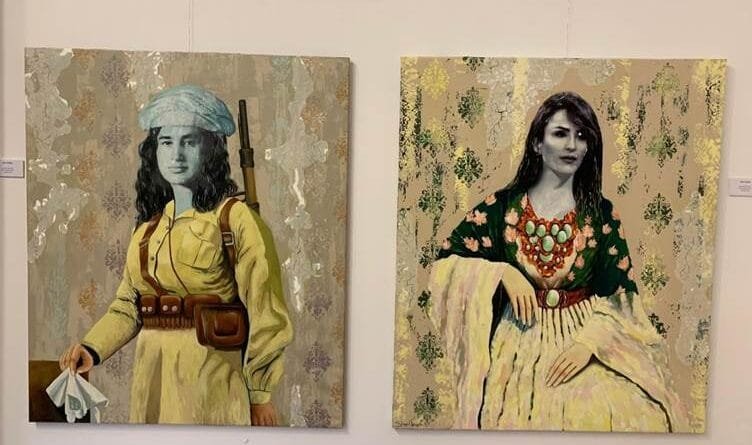 14 jinên Kurd beşdarî pêşangeheke şêwekariyê ya...