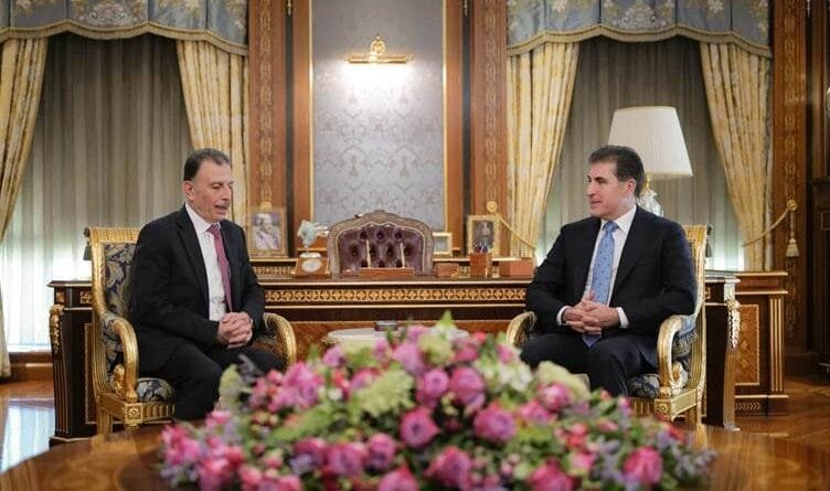 Nêçîrvan Barzanî Konsulê nû yê Filistînê qebûl kir