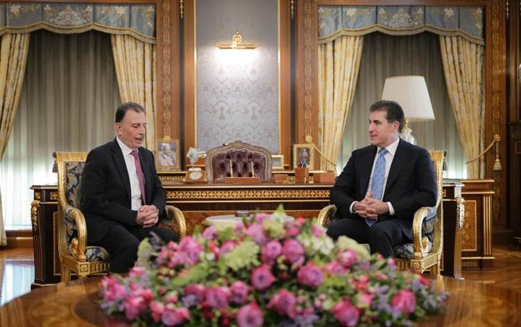 Nêçîrvan Barzanî Konsulê nû yê Filistînê qebûl kir