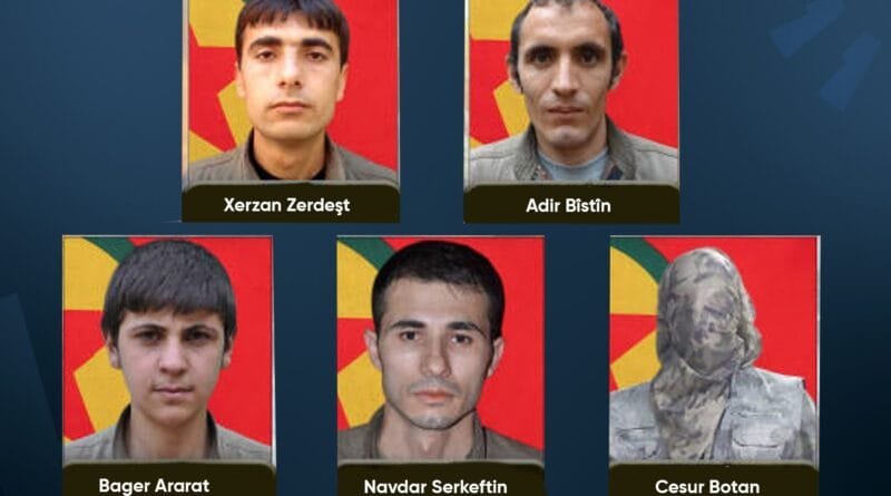 Nasnameyên 5 gerîlayan hatin eşkerekirin