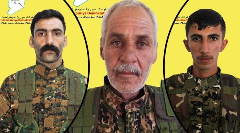 HSDyê nasnameyên 3 şervanan eşkere kirin