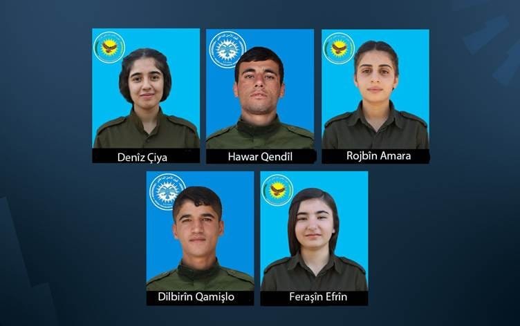 Nasnameyên 5 endamên Asayîşê hatin eşkerekirin