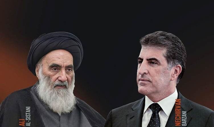 Nêçîrvan Barzanî ji Elî Sîstanî re sersaxî xwest