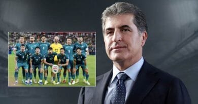 Nêçîrvan Barzanî tîma neteweyî ya Îraqê pîroz kir