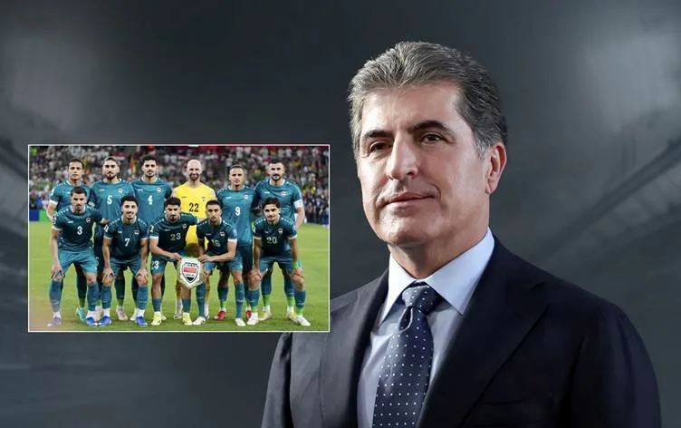 Nêçîrvan Barzanî tîma neteweyî ya Îraqê pîroz kir