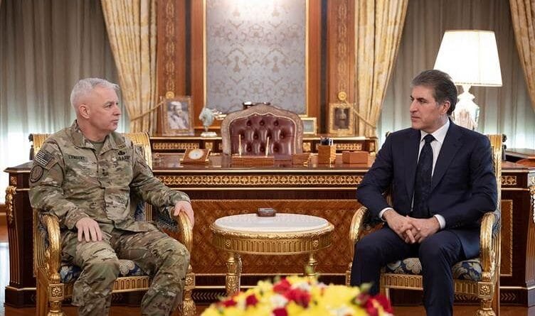 Nêçîrvan Barzanî û Kevin Lambert li ser şerê li...